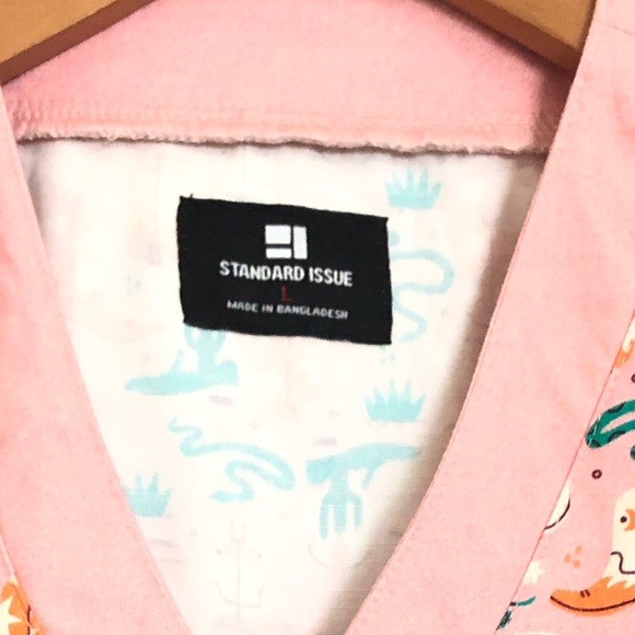 Standard Issue Dress Shirt Size L Button Down Western Boots Snake - Picture 7 of 7